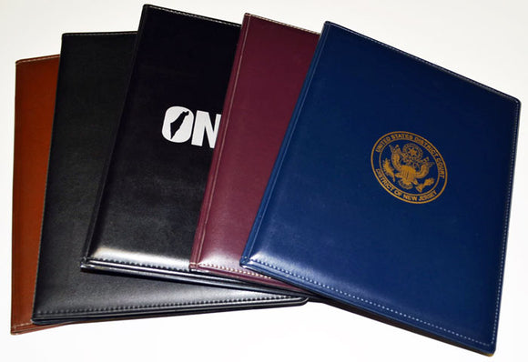 Padded faux leather diploma covers